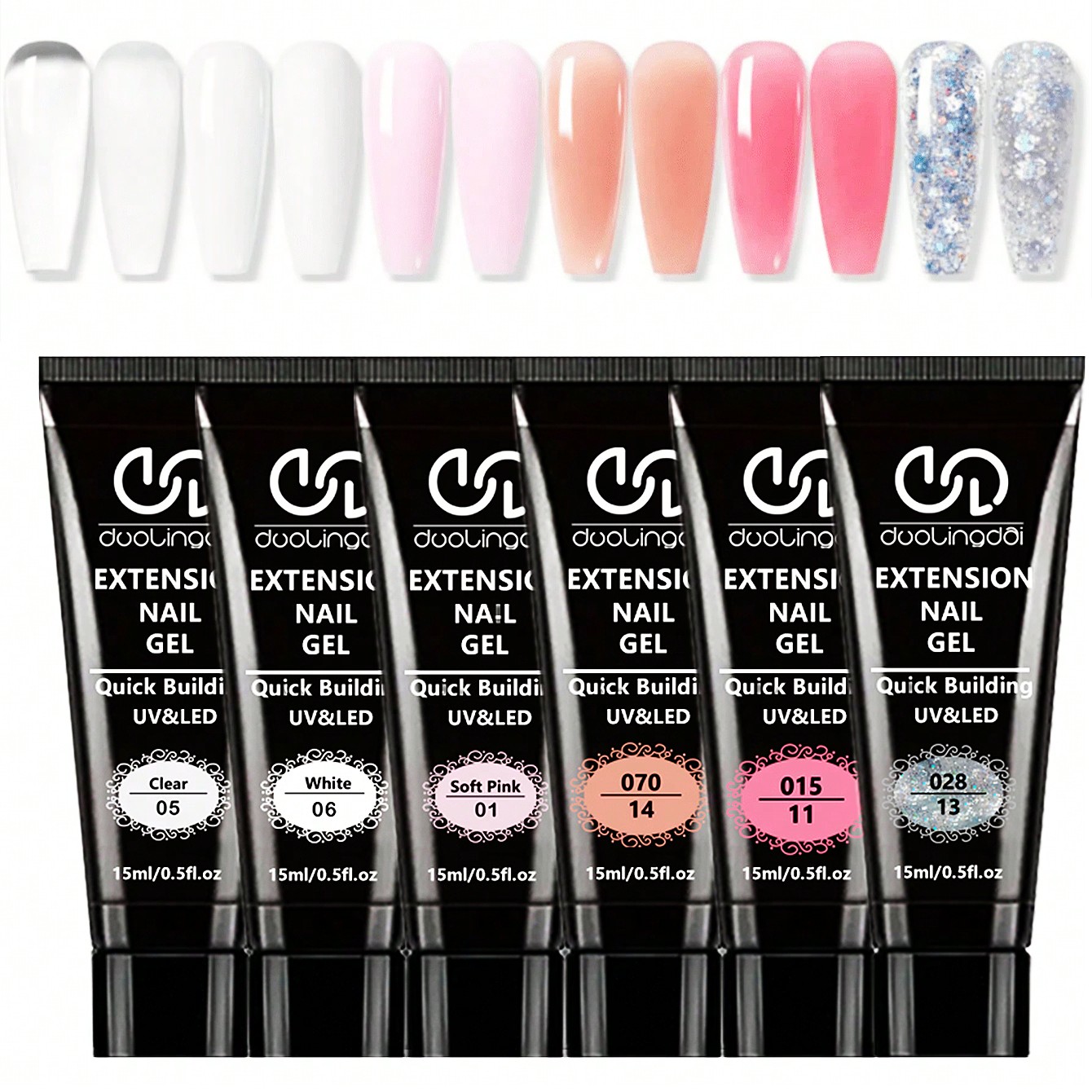 Polygel Nail Kit - Zestaw do przedłużania paznokci żelowymi w
