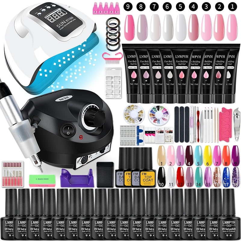 Polygel Nail Kit - Zestaw żelowych lakierów do paznokci Zestaw