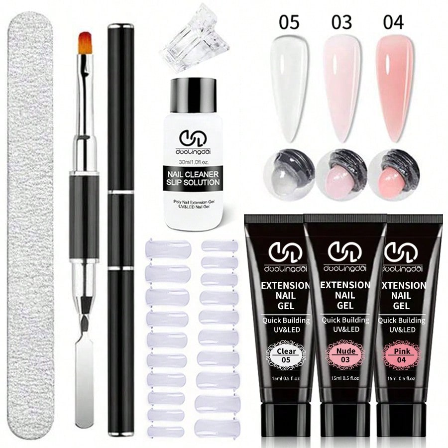 Polygel Nail Kit - Zestaw do przedłużania paznokci poliżelami 8