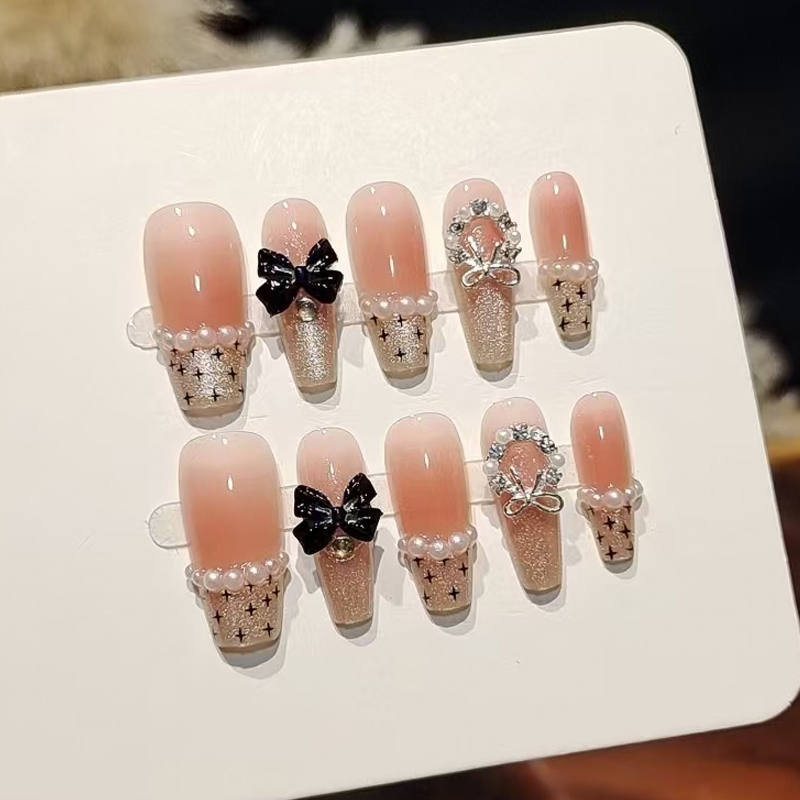 Nail Art Press On - 10 szt. Francuskie słodkie, stylowe, pikantne