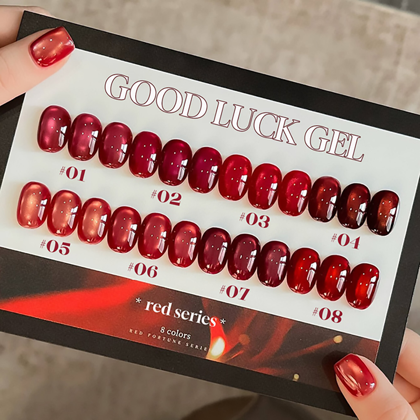 Nail Art Red Wine Cat Eye - 1 szt. PSK 2026 Noworoczny Lakier