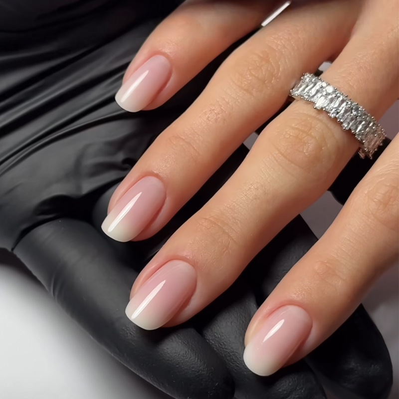 Nail Art Press On - 24 szt. Proste baletowe paznokcie z
