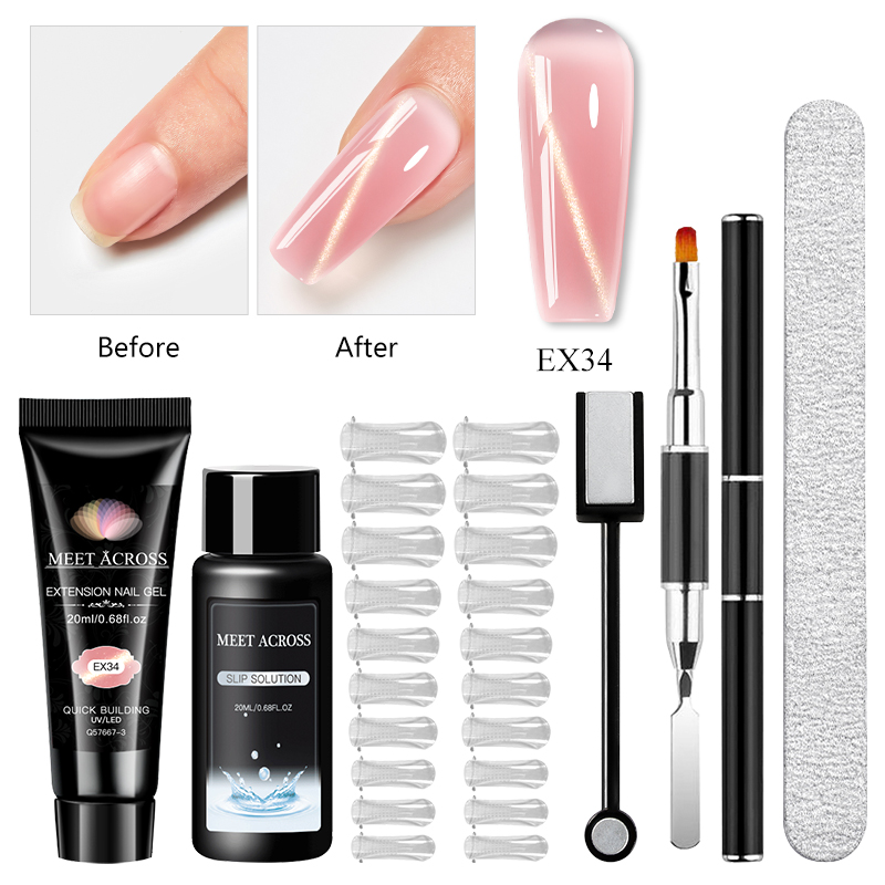 Polygel Nail Kit - 6 sztuk/zestaw 20ml Żel do przedłużania