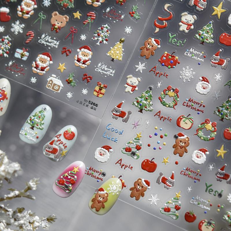 Naklejki na paznokcie 3D z mot – Nail Art Xmas Stickers recenzja i cena
