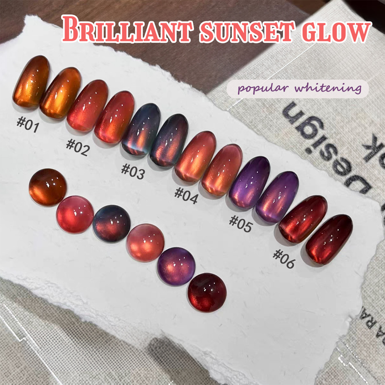 1 szt. TC Jesienny Popularny L – Nail Art Red Wine Cat Eye recenzja i cena
