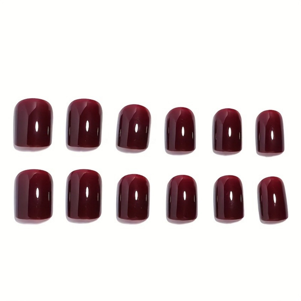 Zestaw 24 szt. sztucznych pazn – Nail Art Red Wine Cat Eye recenzja i cena