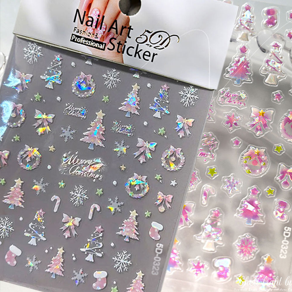 1 szt. Aurora Różowe Naklejki  – Nail Art Xmas Stickers recenzja i cena