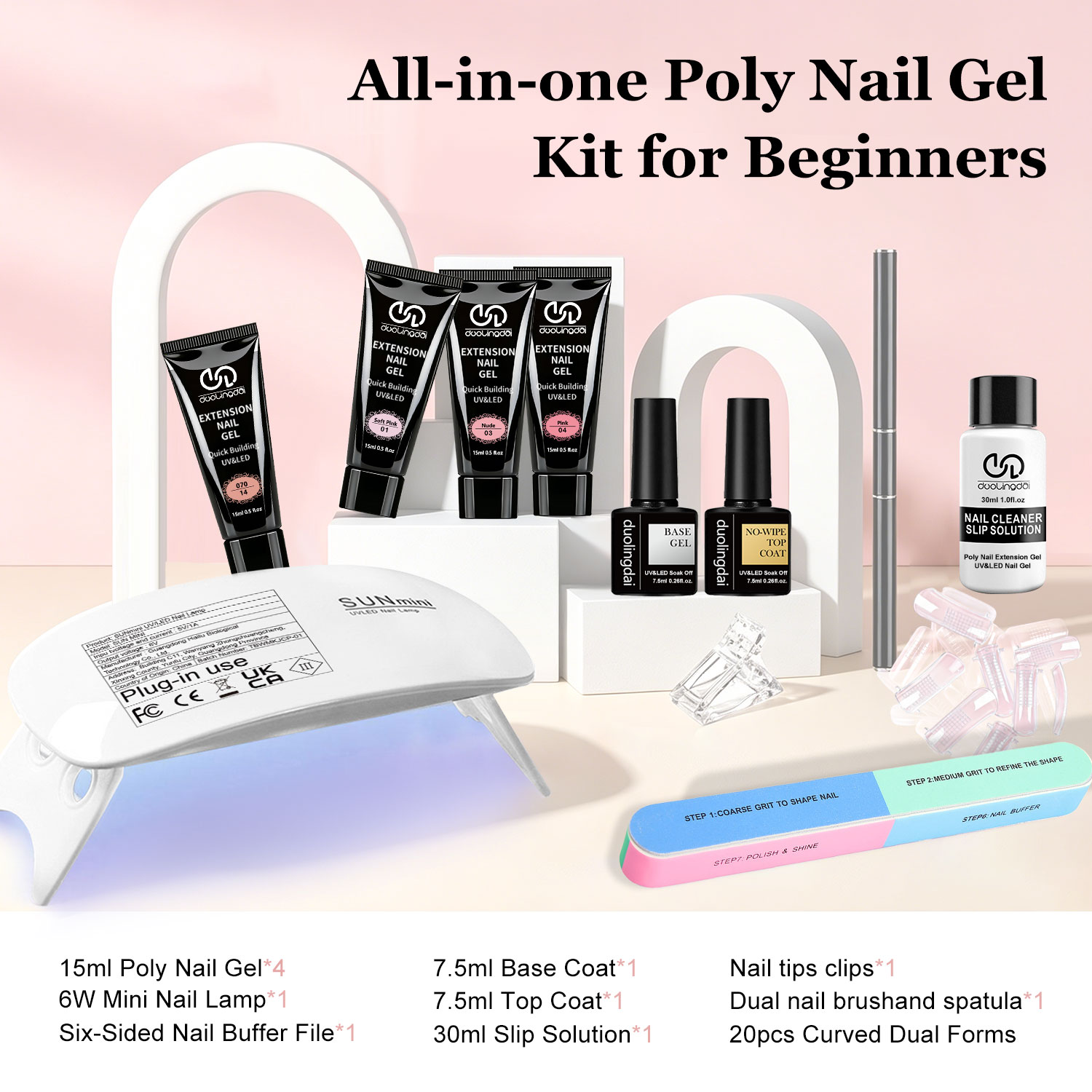 Duolingdai 4-kolorowy żel do p – Polygel Nail Kit recenzja i cena