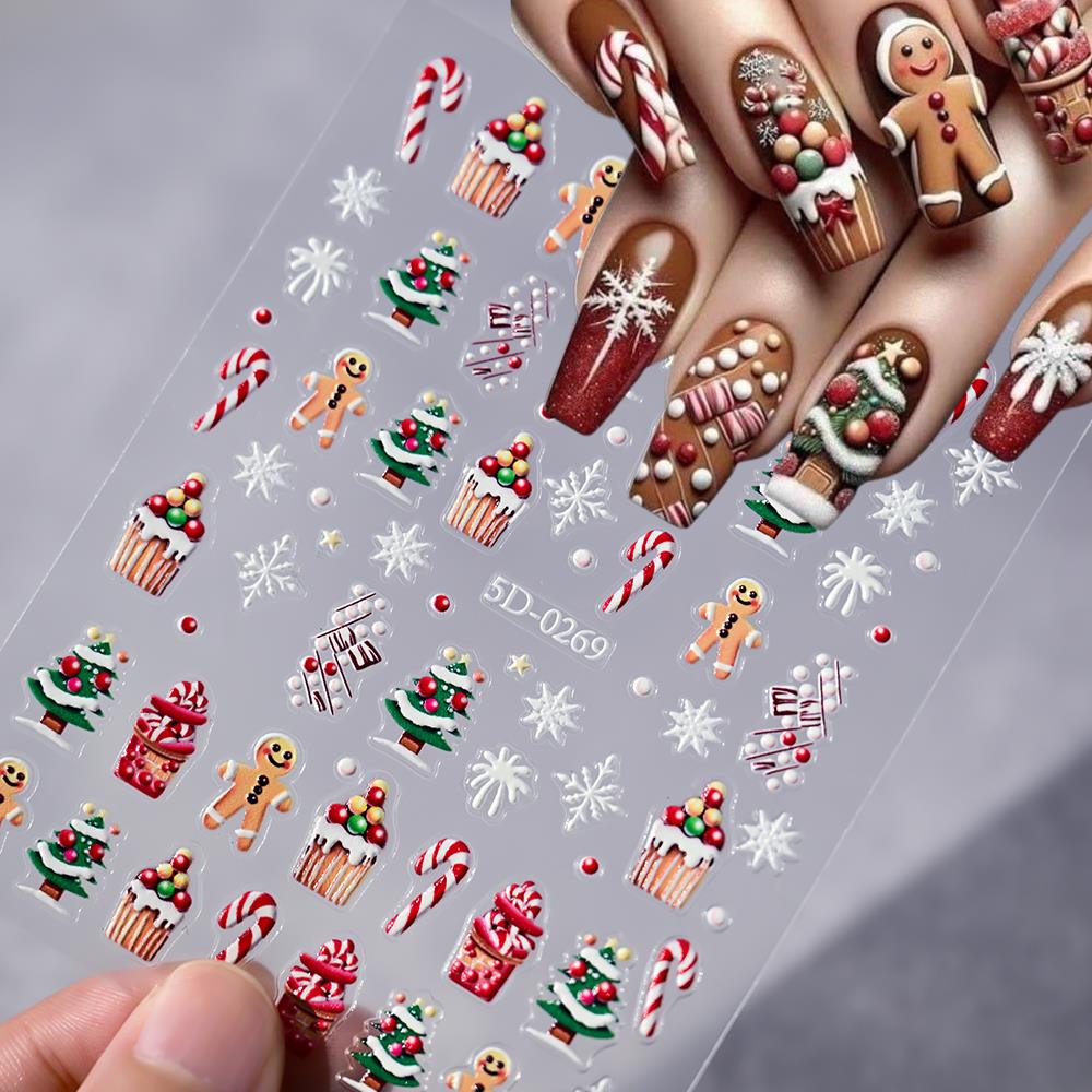 1 szt. Świąteczna naklejka na  – Nail Art Xmas Stickers recenzja i cena