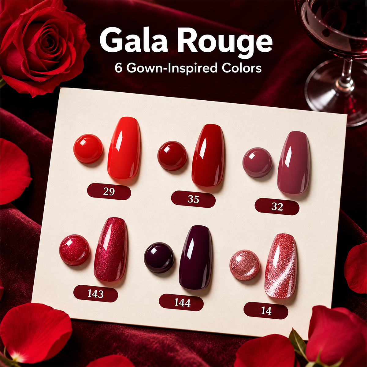 7-częściowy zestaw żelowych la – Nail Art Red Wine Cat Eye recenzja i cena