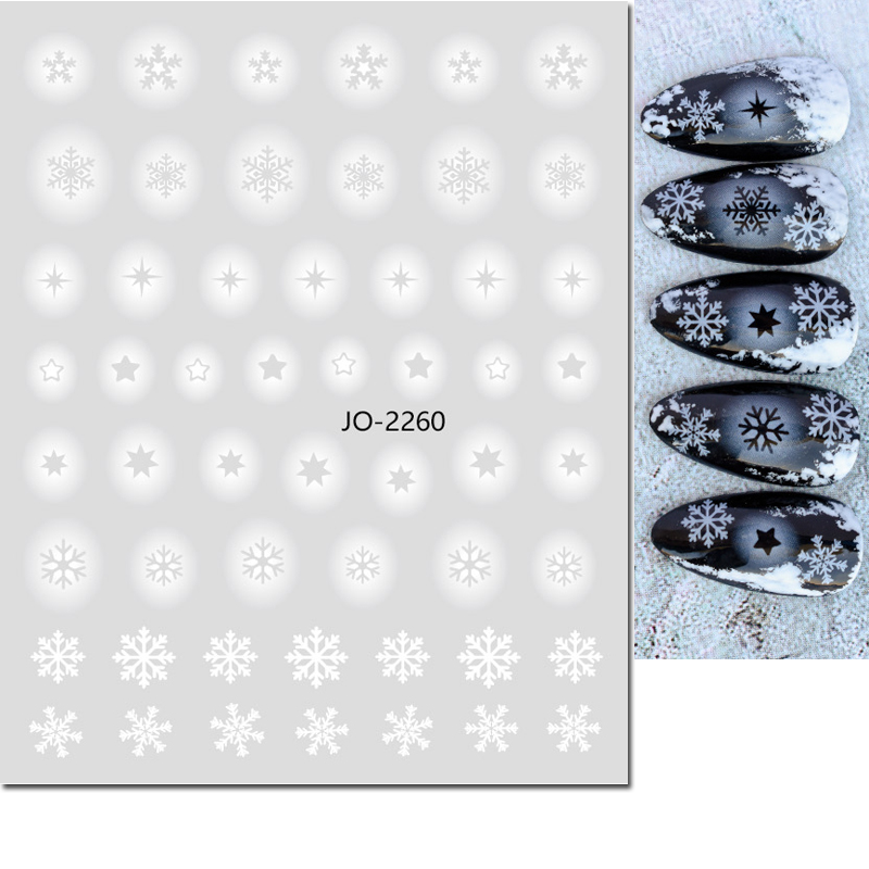 Nail Art 3d naklejki białe pus – Nail Art Xmas Stickers recenzja i cena