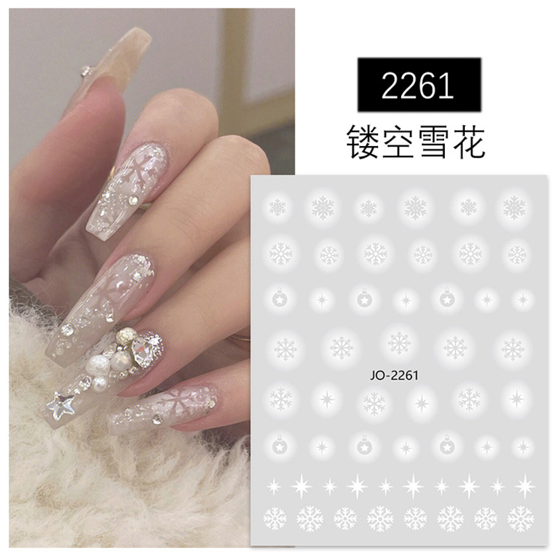 Nail Art 3d naklejki białe pus – Nail Art Xmas Stickers recenzja i cena