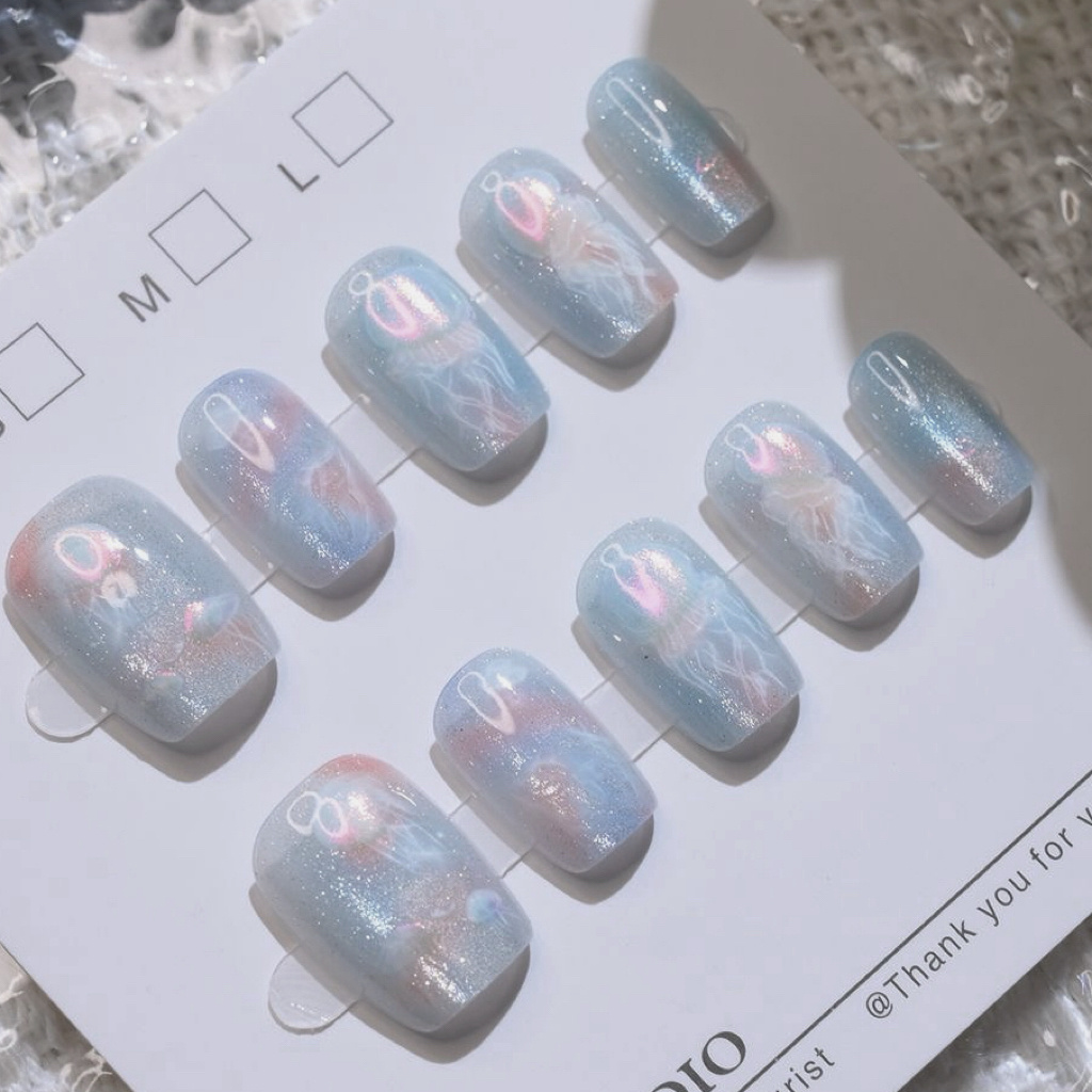10 szt. Damskie Kolorowe Marzy – Nail Art Press On recenzja i cena