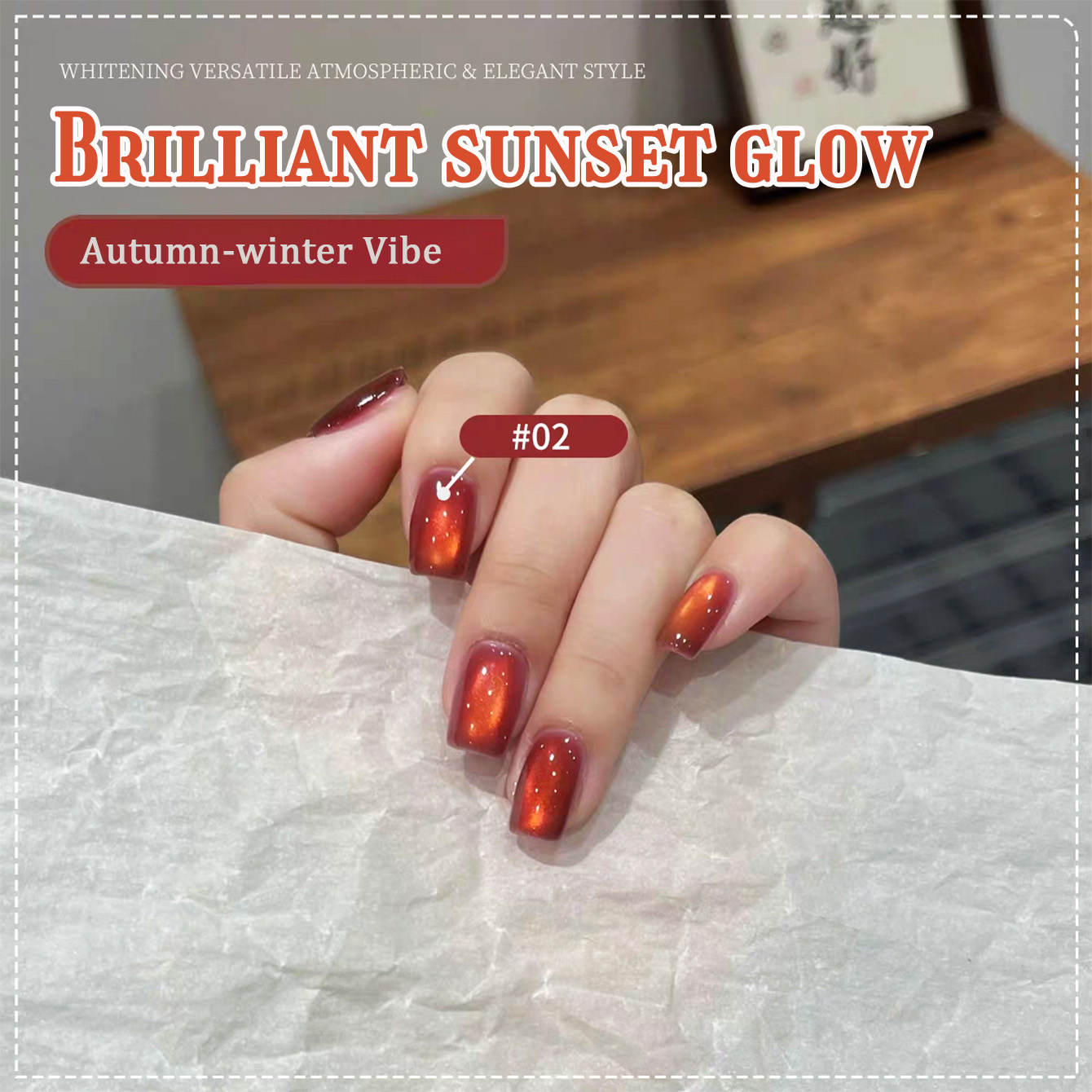 1 szt. PSK 2026 Jesienny Popul – Nail Art Red Wine Cat Eye recenzja i cena