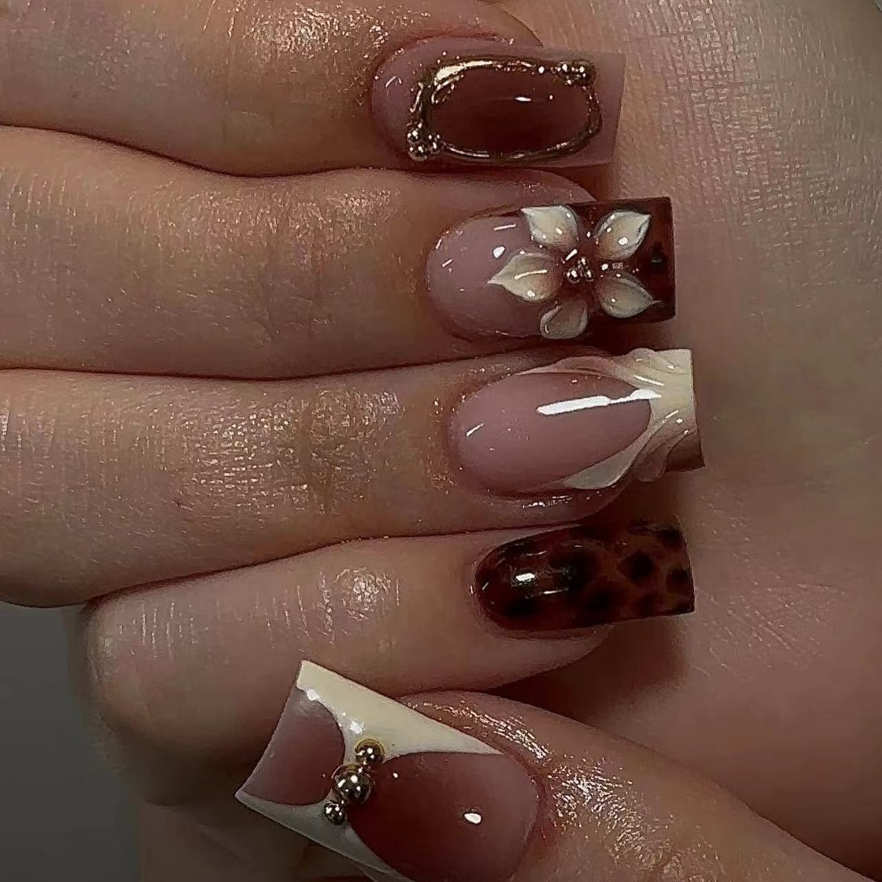 Krótkie kwadratowe sztuczne pa – Nail Art Press On recenzja i cena
