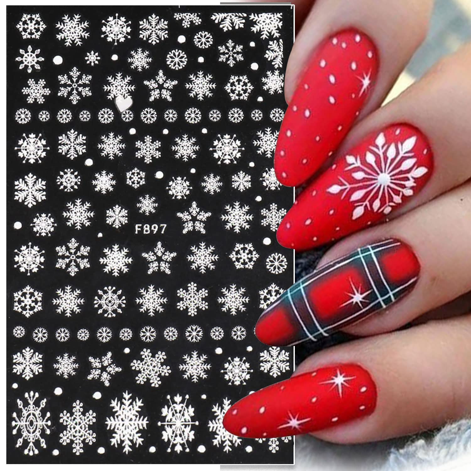3D Płatek śniegu Naklejki do p – Nail Art Xmas Stickers recenzja i cena