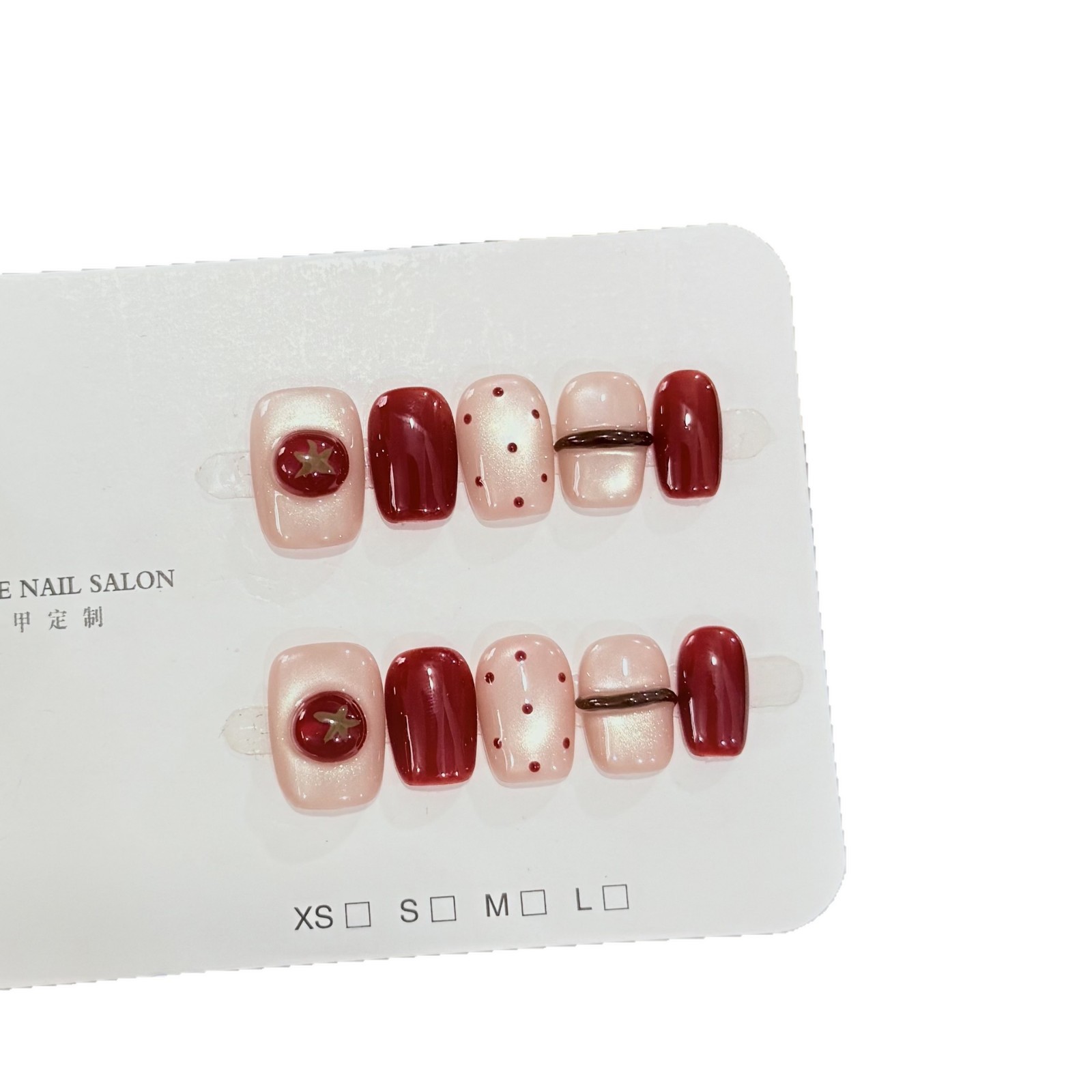 10 szt. Nude Perłowe Paznokcie – Nail Art Red Wine Cat Eye recenzja i cena